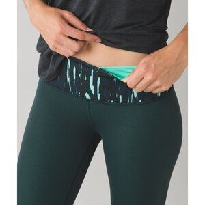 Lululemon Leggings Women's 6 Dark Fuel/Menthol Wunder Under III Pant‎ Reversible